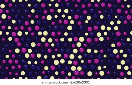 Geometric polka dot pattern with round spots, perfect for abstract backgrounds, seamless wallpapers, or textile prints. A trendy and creative design for modern decor.
