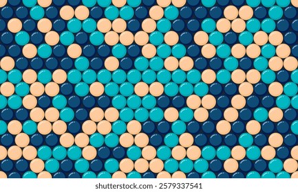 Geometric polka dot pattern with round spots, perfect for abstract backgrounds, seamless wallpapers, or textile prints. A trendy and creative design for modern decor.
