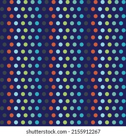 Geometric Polka Dots Seamless Vector Pattern on Background