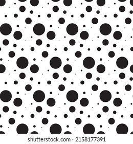 Geometric polka dots vector pattern. 