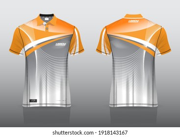 Diseño uniforme geométrico de polo, se puede usar para badminton, golf en primera vista, retrovista. jersey burlup Vector, diseño premium muy simple y fácil de personalizar.