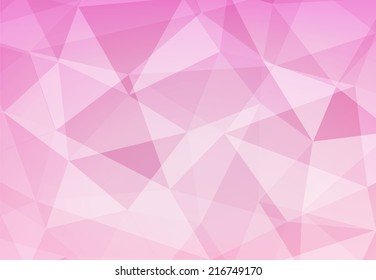 geometric polygon abstract background of pink color