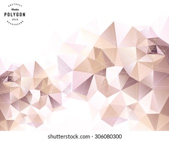 Geometric polygon background over white