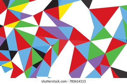 geometric Polygon Background . Retro triangle background. Colorful mosaic pattern.Vector illustration