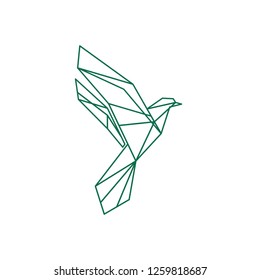 geometric polygon bird logo