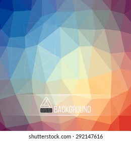 A geometric polygon bright color background. The best background for your website, presentation or banner. Vector illustration EPS 10.