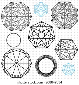 Geometric Polygon Designs With Interesecting Lines