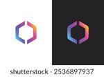 Geometric polygon logo design template