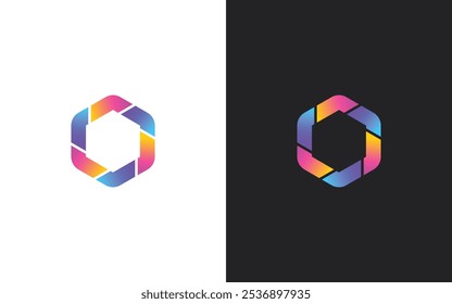 Plantilla de diseño de logotipo de polígono geométrico