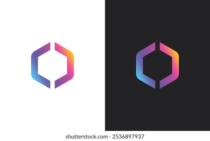 Geometric polygon logo design template