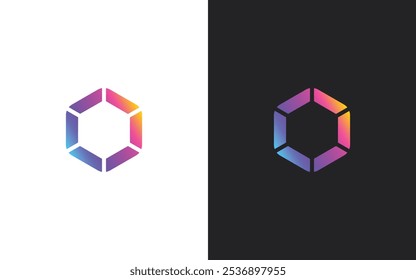 Plantilla de diseño de logotipo de polígono geométrico