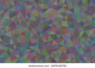 Fondo abstracto poligonal geométrico en patrón de colores apagados