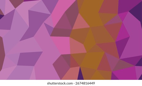 A geometric polygonal background composed of triangles in shades of pink, purple, and brown. Scalable vector format suitable for...