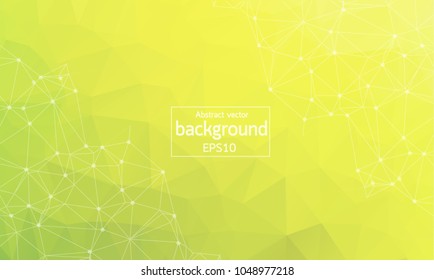 Geometric Polygonal background molecule and communication. Connected lines with dots. Minimalism chaotic illustration background. Concept of the science, chemistry, biology, medicine, technology.