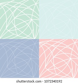 Geometric polygonal backgrounds. Colorful gradient patterns and splashes. Vector set