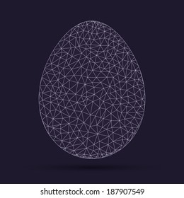 geometric polygonal egg