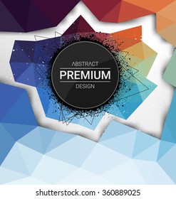 Geometric Polygonal Elements - Abstract Premium Design - Scientific Future Technology Concept - Infographic Background Template - Design Layout for Business Presentations, Flyers or Posters