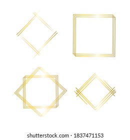 Geometric Polygonal Frames - Set of 4 trendy frames with copy space