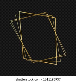 Geometric polygonal gold luxury frame