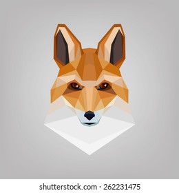 Geometric polygonal head is foxes. 