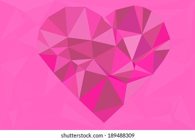 Geometric polygonal heart abstract 