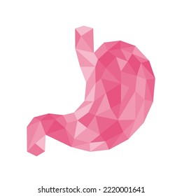 Geometric Polygonal Human Stomach Organ Logo Icon Vector