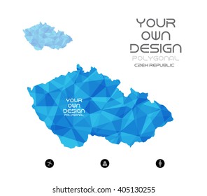 Geometric - polygonal map - Europe - Czech Republic