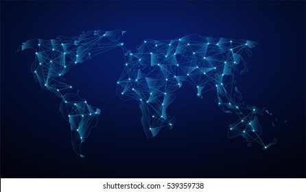 geometric polygonal map networking concept