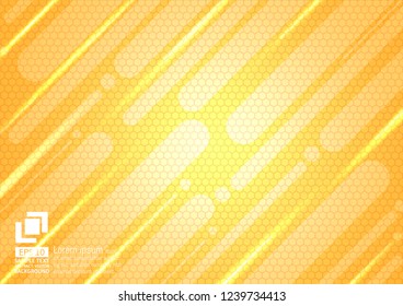 Geometric and polygonal orange color abstract background design. vector illustration