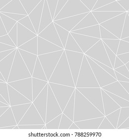 Geometric polygonal ornament. Light gray seamless pattern