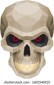 Geometric Polygonal Skull Vector Design