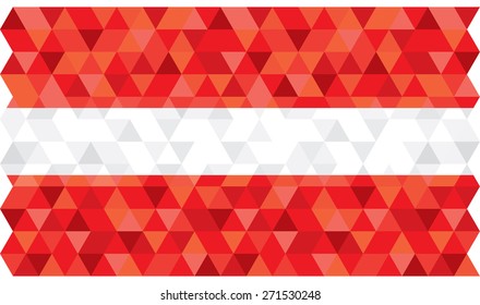 Geometric polygonal style vector flag of Latvia
