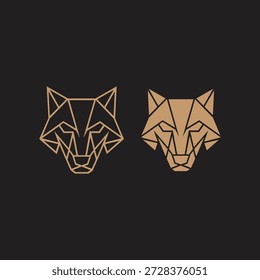 Geometric Polygonal Wolf Head Logos