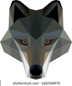 Geometric Polygonal Wolf Vector Design