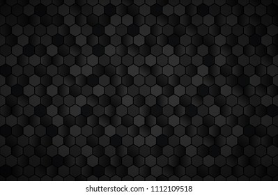 Geometric polygons background, abstract black metallic wallpaper, vector illustration
