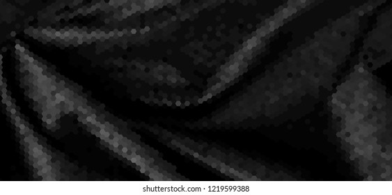 Geometric polygons background, dark abstract hexagons wallpaper, vector illustration