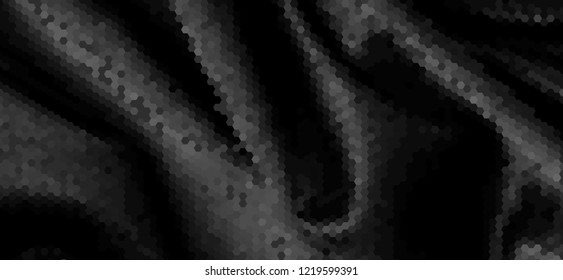 Geometric polygons background, dark abstract hexagons wallpaper, vector illustration