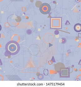 geometric pop art pattern set, abstract background created with geometric shapes