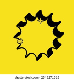 Geometric Pop Art Shape Textbox or Tag Icon with Yellow Vintage Color. Label Icon. High Quality Vector Icon. Editable Vector