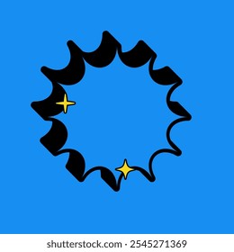 Geometric Pop Art Shape Textbox or Tag Icon with Blue Vintage Color. Label Icon. High Quality Vector Icon. Editable Vector