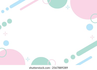 Geometric pop frame pink green