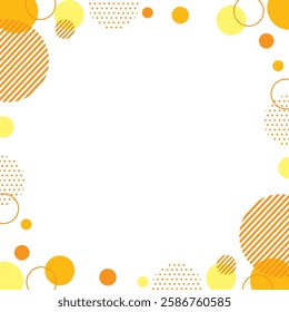 Geometric pop square frame orange