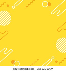 Geometric pop square frame - Yellow