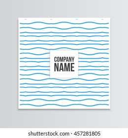 Geometric Post card design layout template