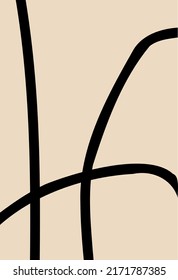 Geometric poster. Abstract prints and wall decor. Modern minimalistic neutral artistic print. Boho style. Minimalism.