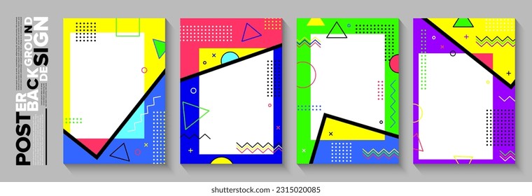 Geometric poster background template design