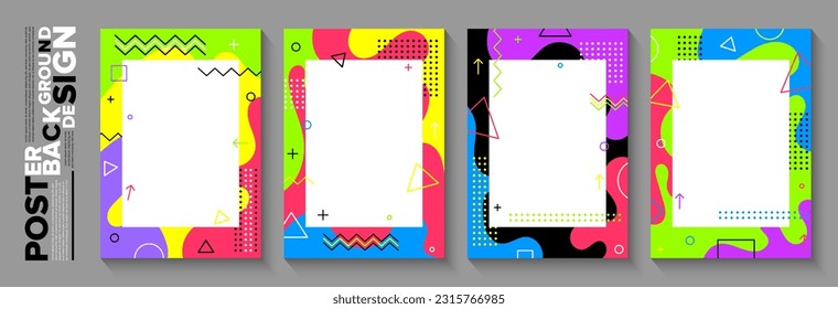 Geometric poster background template design