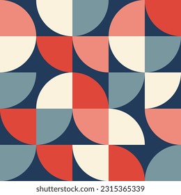 Geometric poster. Bauhaus cover template with abstract geometry. Brutalist abstract geometric shapes