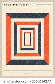 Geometric poster. Creative idea for interior design, postage stamp or cover