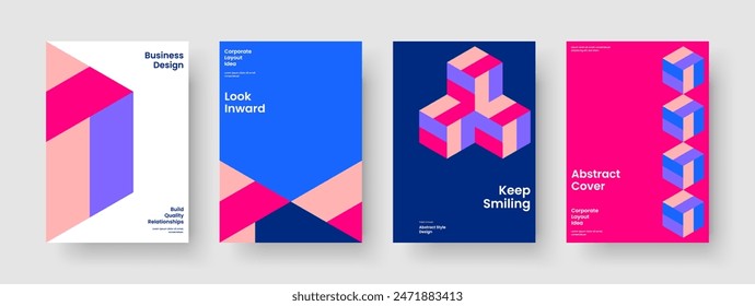 Geometrisches Poster-Design. Abstraktes Flyer-Layout. Isolierte Banner-Vorlage. Geschäftspräsentation. Bericht. Broschüre. Buchumschlag. Hintergrund. Notebook. Werbung. Handzettel Newsletter. Merkblatt